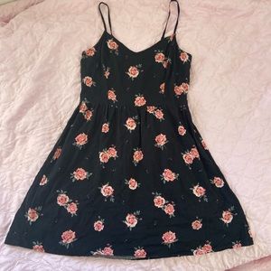 ~Black floral dress~